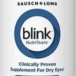 Blink NutriTears – Clinically Proven Dry Eye Relief Supplement with Lutein, Zeaxanthin & Vitamin D (50 Softgels)