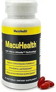MacuHealth Triple Carotenoid Formula – Advanced Eye Vitamins with Lutein, Zeaxanthin & Meso-Zeaxanthin (90 Softgels)